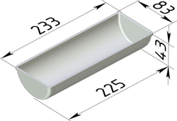 Форма для выпечки хлеба Рулетница 233х88х43 мм