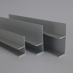 Алюминиевый F-образный профиль мат. серебро PF
