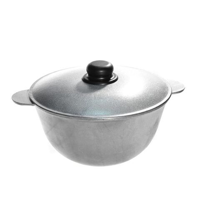 Казан алюминий, 5 л, с крыш, литые ручки, Алита, 15600