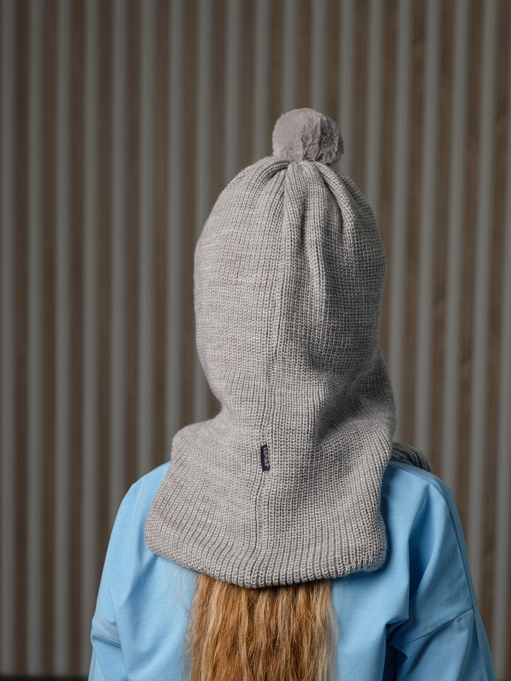 Шлем зимний вязаный (Жемчужно-серый) МИШ