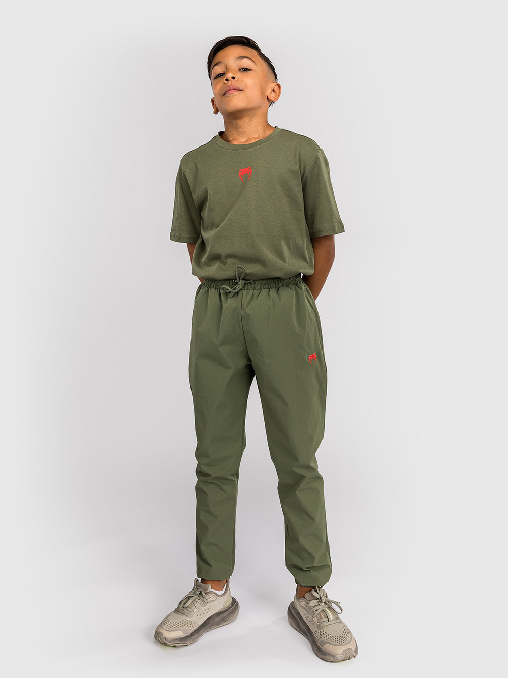 Брюки спортивные детские Venum Vectra Army Green/Orange