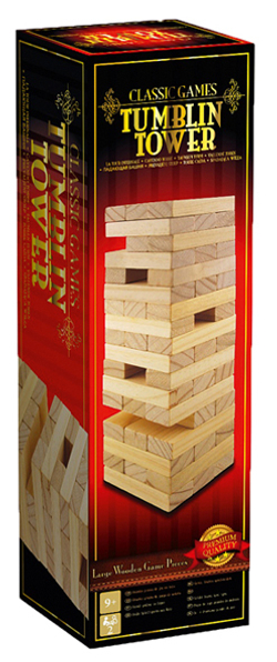 Классическая настольная игра из натурального дерева "Падающая башня" CLASSIC ST011 в подарочной фирменной коробке