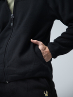 Толстовка худи флисовая на молнии зипка зип провинция черный черная