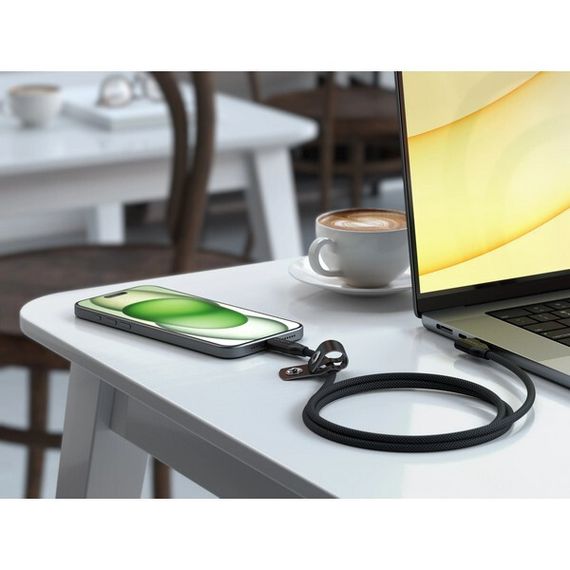 Кабель угловой Satechi Right Angle USB-C - USB-C 1 м 240W PD (AP-YCR100K) черный