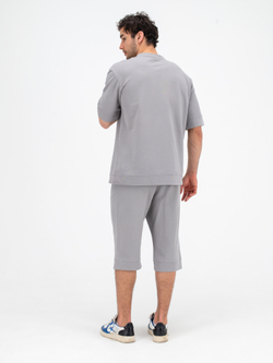 Костюм хлопковый с шортами. Грей