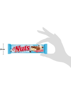 Шоколадные батончики Натс Мороженое с Печеньем 60 г * 24 шт