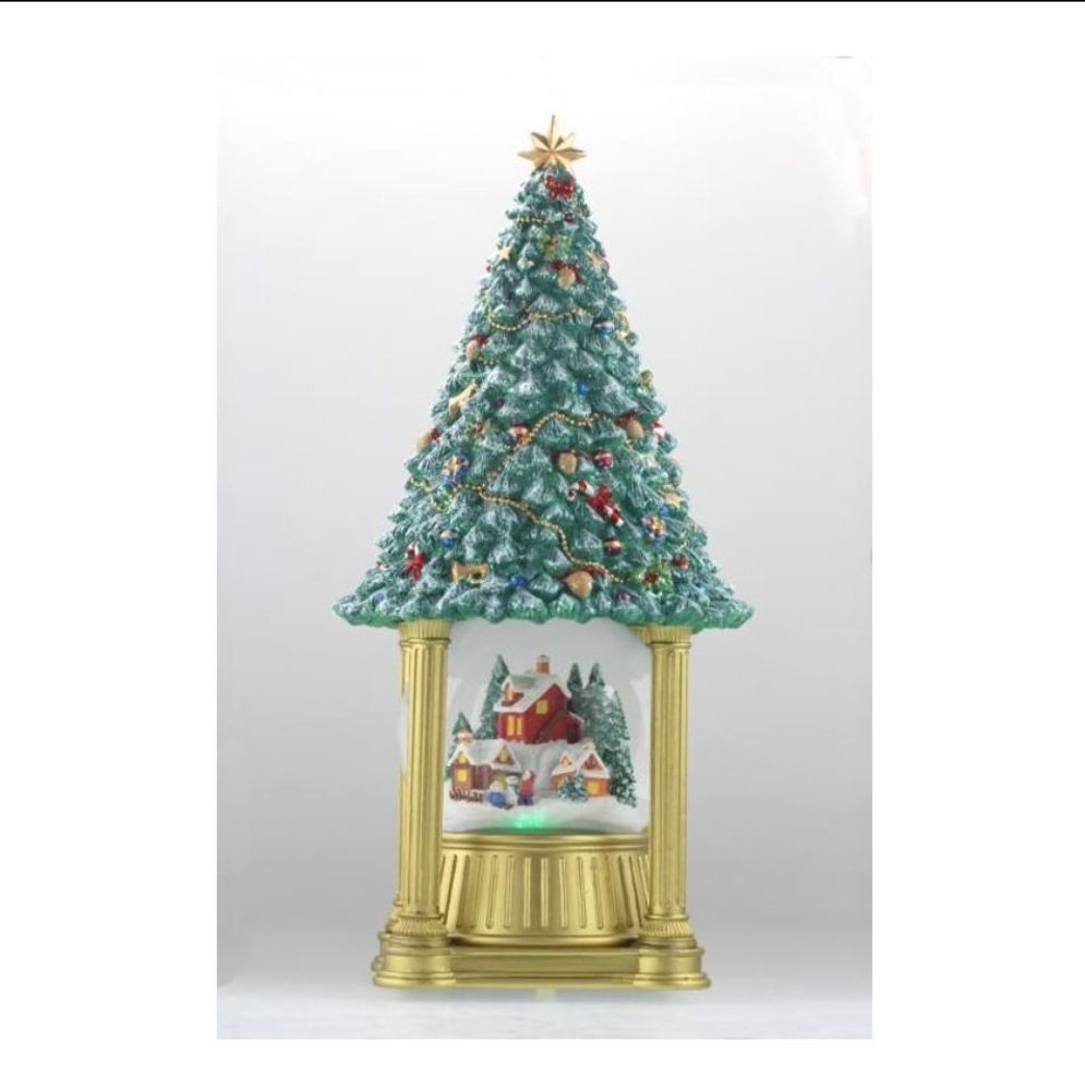 Музыкальная шкатулка 14x14x22см Musicbox Kingdom белая с золотом