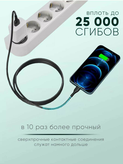 Кабель iPhone Lightning BOROFONE BX51 1м, 2.4A.   черный