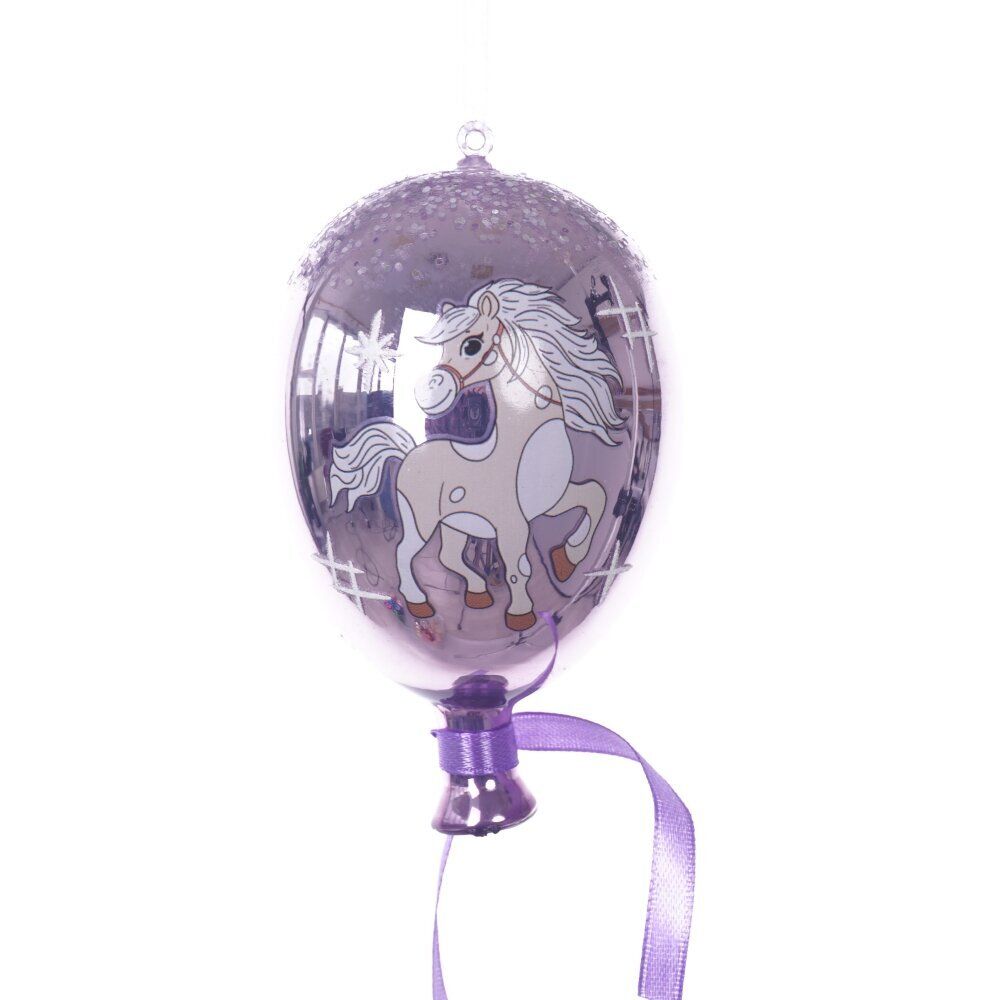 GAEM Украшение новогоднее "Воздушный шарик с лошадкой", L7 W7 H11 см