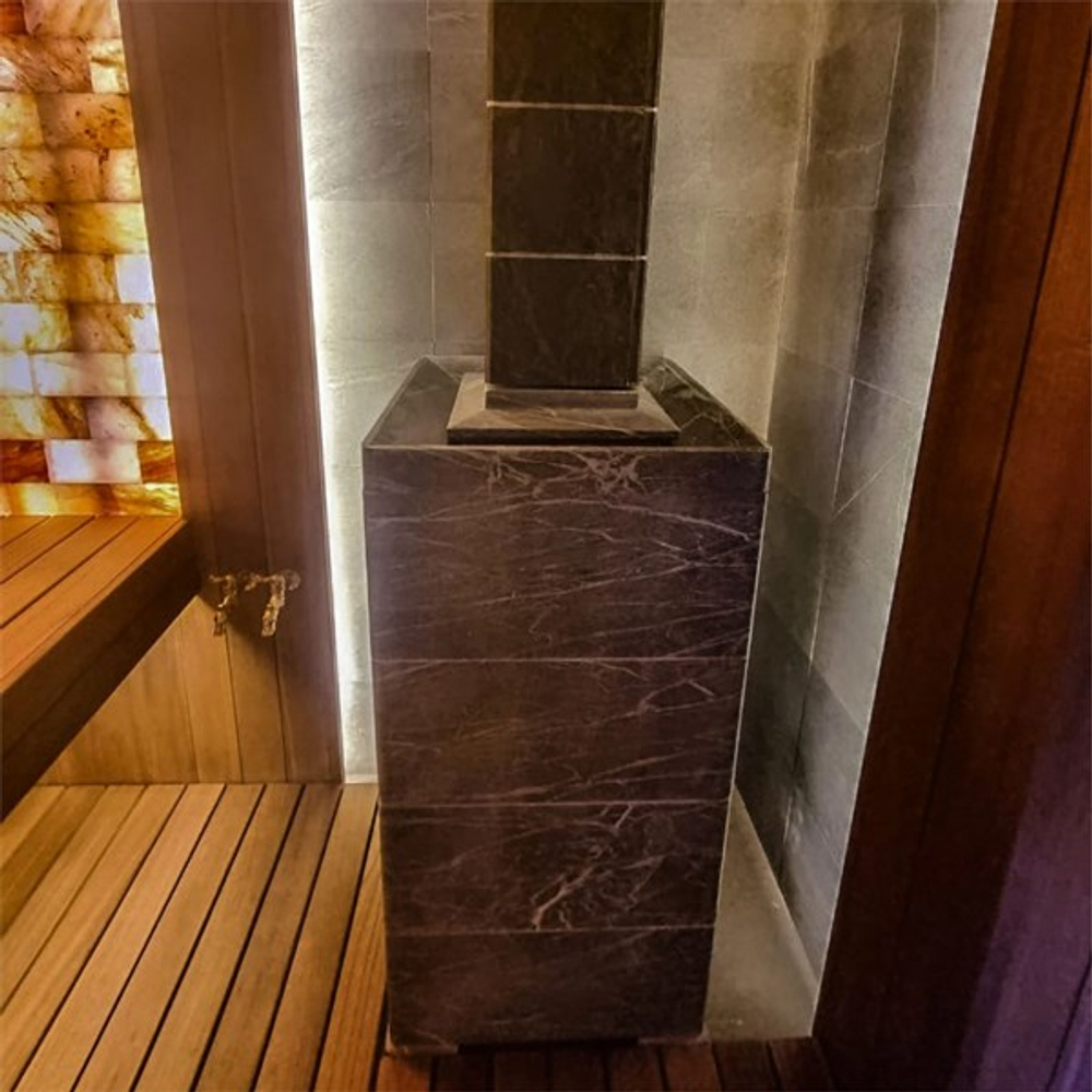 Печь банная "Атмосфера XL" в облицовке "ИМПЕРИЯ" Талькохлорит