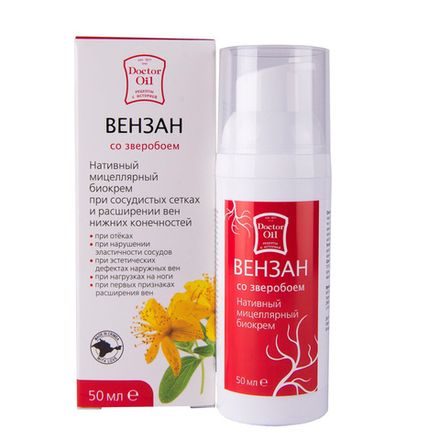 Крем для ног "Вензан" со зверобоем
