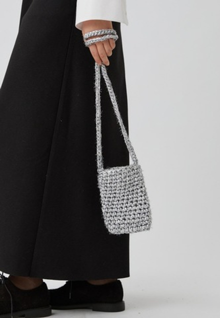 Новогодняя вязаная сумочка