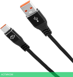 Кабель Digma USB (m) - USB Type-C (m) 1 м черный (DG-USBA-С-1M-27W)