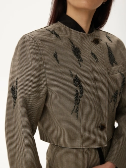 Костюм брючный АУРА, коричневый