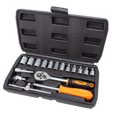 Набор инструментов 17пр. 1/4''(6гр.) (4-13мм) ISMA ISMA-2017