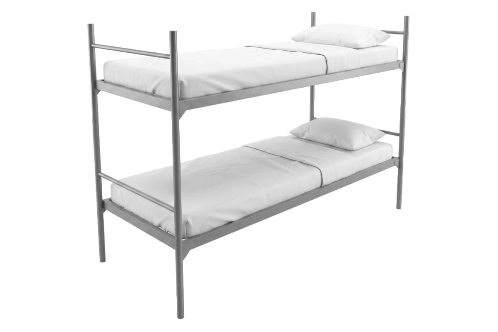 Кровать металлическая двухъярусная Хит, 700х1850, сетка 113х114, 1 перемычка