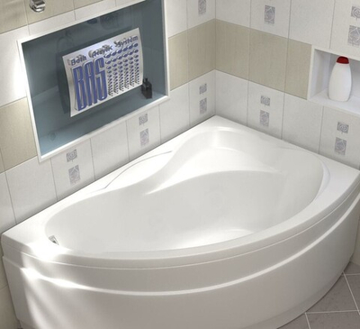 Ванна акриловая BAS Вектра правая 1500х900 с каркасом