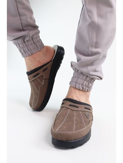 500 | "Ivan" | Коричневые мужские медицинские сабо с закрытым носом