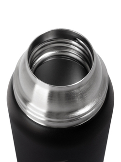 Термос Relaxika 103 (0,75 литра), черный (стикерпак "Зимний спорт")