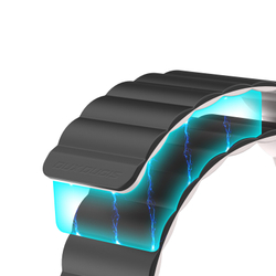 Ремешок магнитный двухсторонний от Dux Ducis для смарт часов Apple Watch 42, 44, 45, 46, 49мм, серия SD Series (два цвета Black/Starlight)