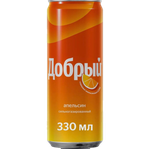 Добрый Газ.Вода 0,33/12 АПЕЛЬСИН ЖБ