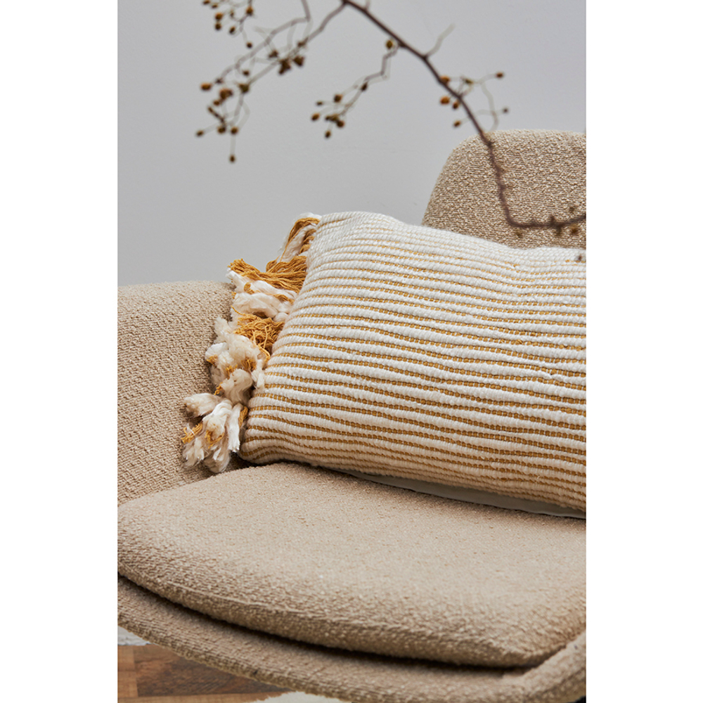 Чехол на подушку горчичного цвета clouds из коллекции ethnic, 35х60 см