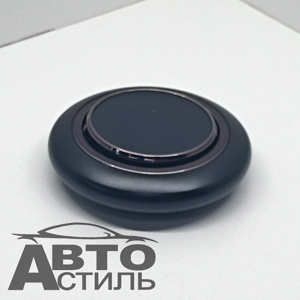 Ароматизатор-игрушка -на торпеду- Шайба Металл - солн батар (жидк)- SC 01-BL черный