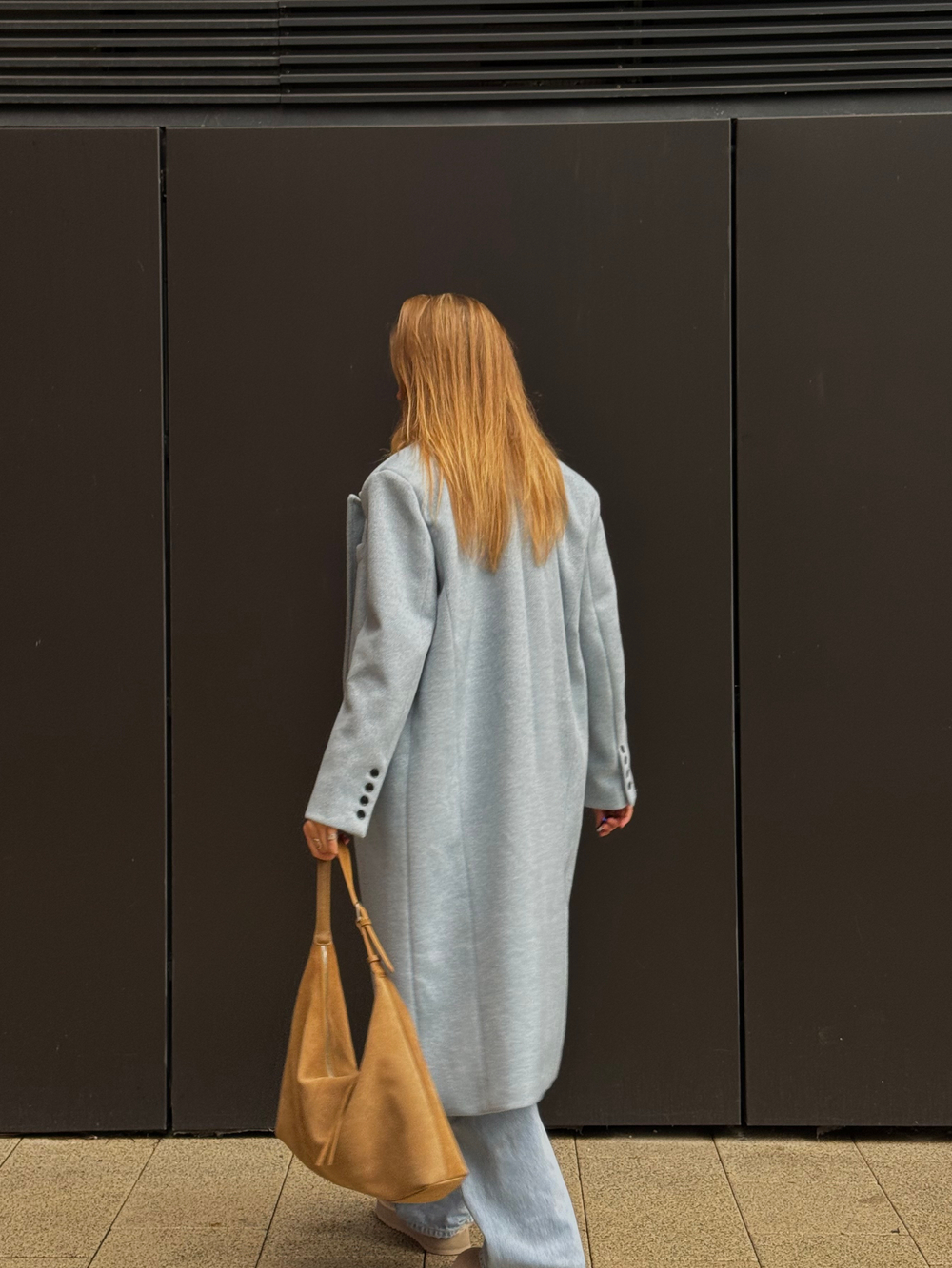 Пальто Джонни голубой