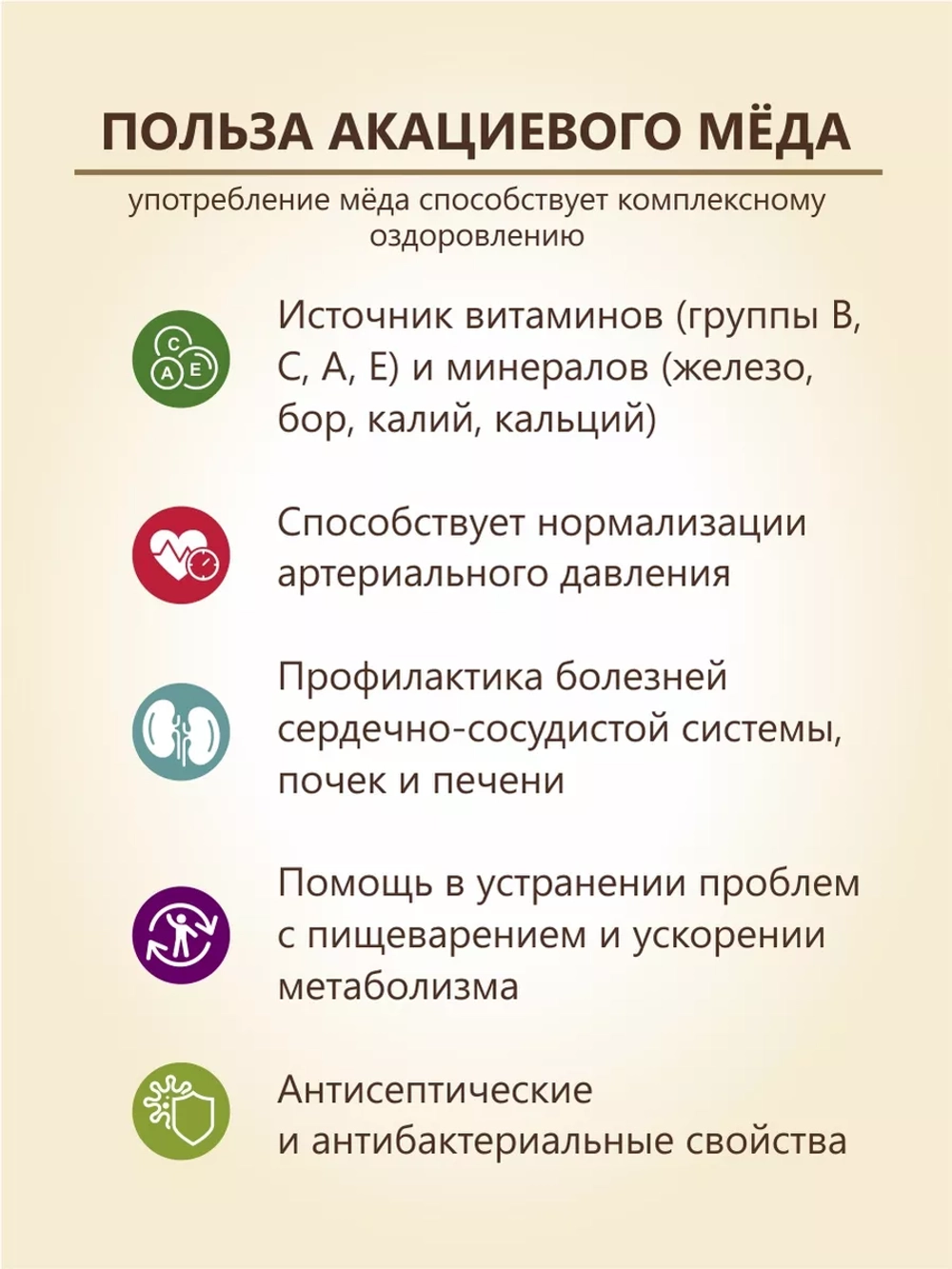 Мед акациевый Берестов натуральный 500 г сбор 2025 г