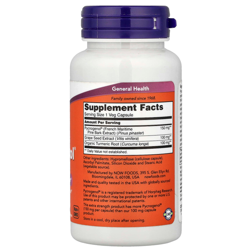NOW Foods, Pycnogenol®, 60 растительных капсул