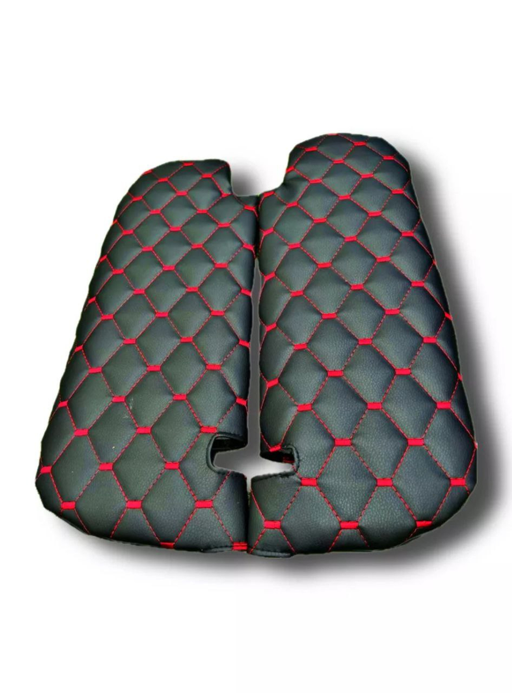 Чехлы на козырьки ЛАДА Гранта, Калина 1-2, Датсун (красная нить Рубин)