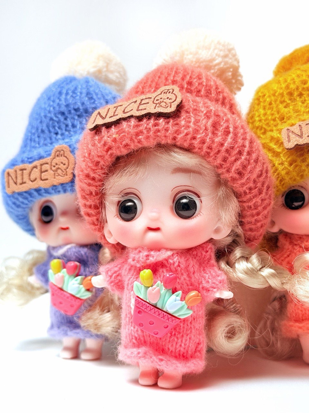 Брелоки "Куколки в шапках' 12 см оптом