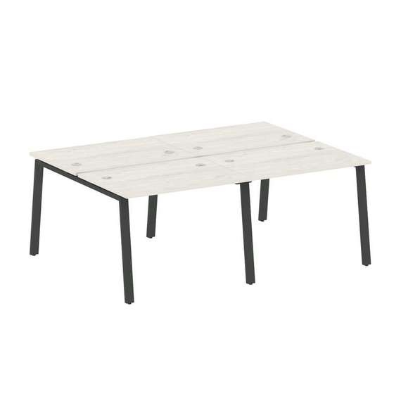 Metal System Рабочая станция на 4 места на А-образном м/к БА.СМ-4.1 Дуб Наварра/Металл Антрацит 2000