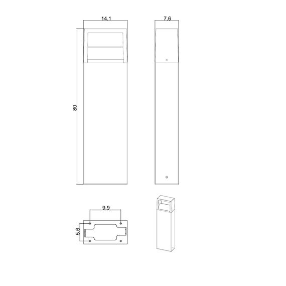 Уличный светодиодный светильник Arte Lamp Liverpool A1328PA-1BK