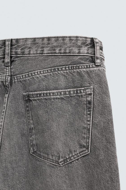 ZARA ДЖИНСЫ FLARED FIT, СЕРЫЙ