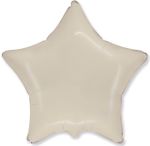 Шар (18''/46 см) Звезда, Кремовый, Сатин, 1 шт.