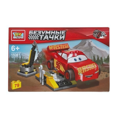Конструктор пластмассовый 79эл. "Безумные тачки" 15061-ZH (Город мастеров)
