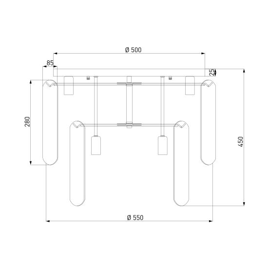60170 / потолочный светильник / золото Smart