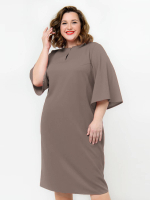 Платье-футляр из однотонного крепа