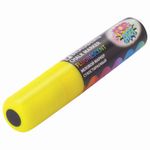 Маркер меловой "POP-ART" ЖЕЛТЫЙ, 15 мм, сухостираемый, для гладких поверхностей, BRAUBERG, 151538