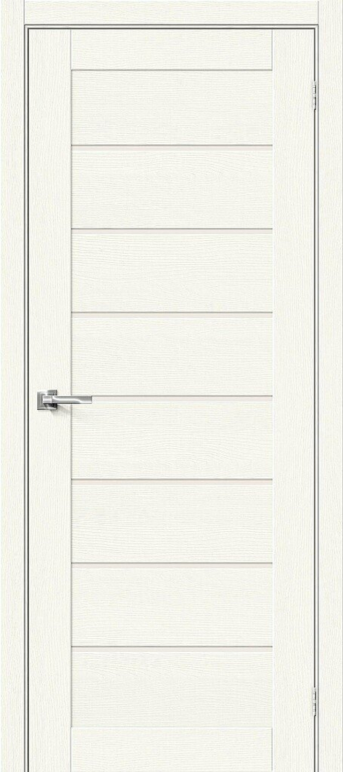 Дверь Браво-22 / Цвет White Wood / Стекло Magic Fog / Двери Браво