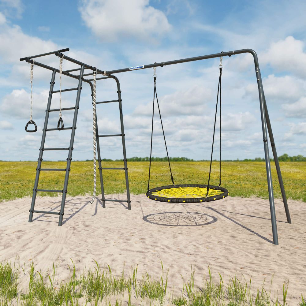 ROMANA Полянка Плюс 2 (антрацит) (с качелями гнездо)