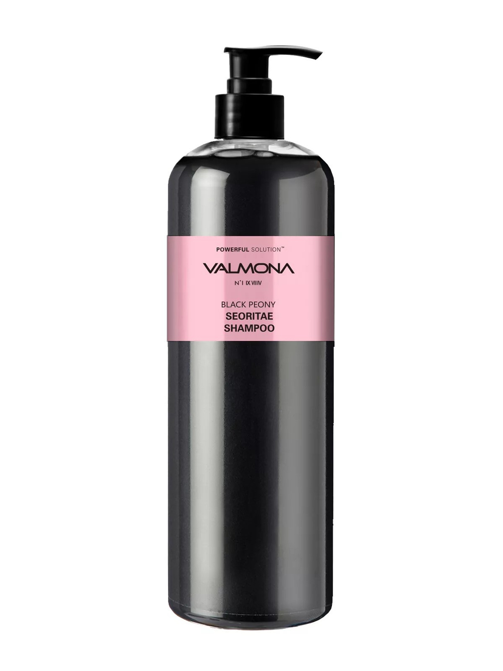 [VALMONA] Шампунь для волос ЧЕРНЫЙ ПИОН/БОБЫ Powerful Solution Black Peony Seoritae Shampoo, 480мл