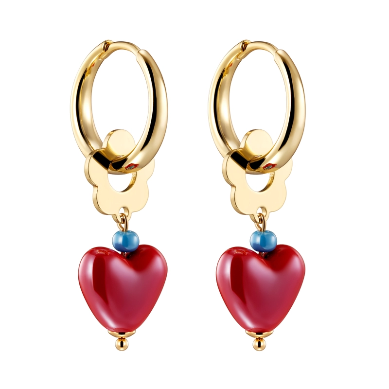 Серьги Как у Барби (красный)