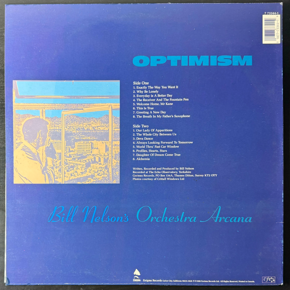 Bill Nelson's Orchestra Arcana ‎– Optimism (США 1988г.)