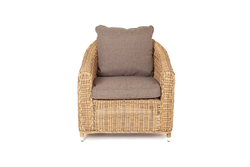 "Кон Панна" кресло из искусственного ротанга, цвет соломенный
