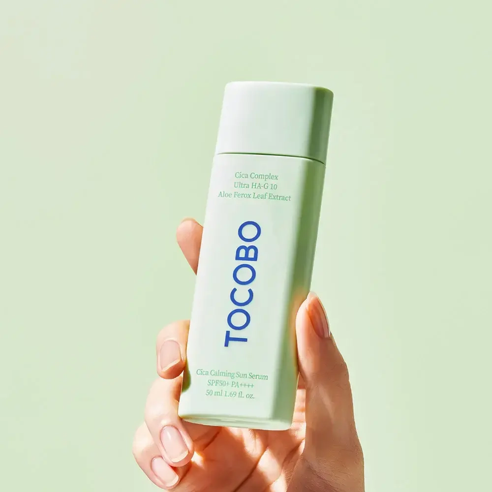 Сыворотка SPF с экстрактом центеллы Tocobo Cica Calming Sun Serum SPF50+ PA++++, 50 мл