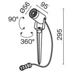 Ландшафтный светильник Outdoor O025FL-01B