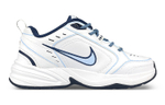 [Customized sneakers] Nike Air Monarch 4 White Navy line Biye puppy comfortable and wear-resistant low-cut daddy shoes for men and women with the same style of white and blue