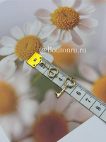 Подвеска "Ключ в форме сердца" золотистая 22х10мм